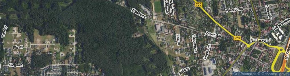 Zdjęcie satelitarne Przy Lesie ul.